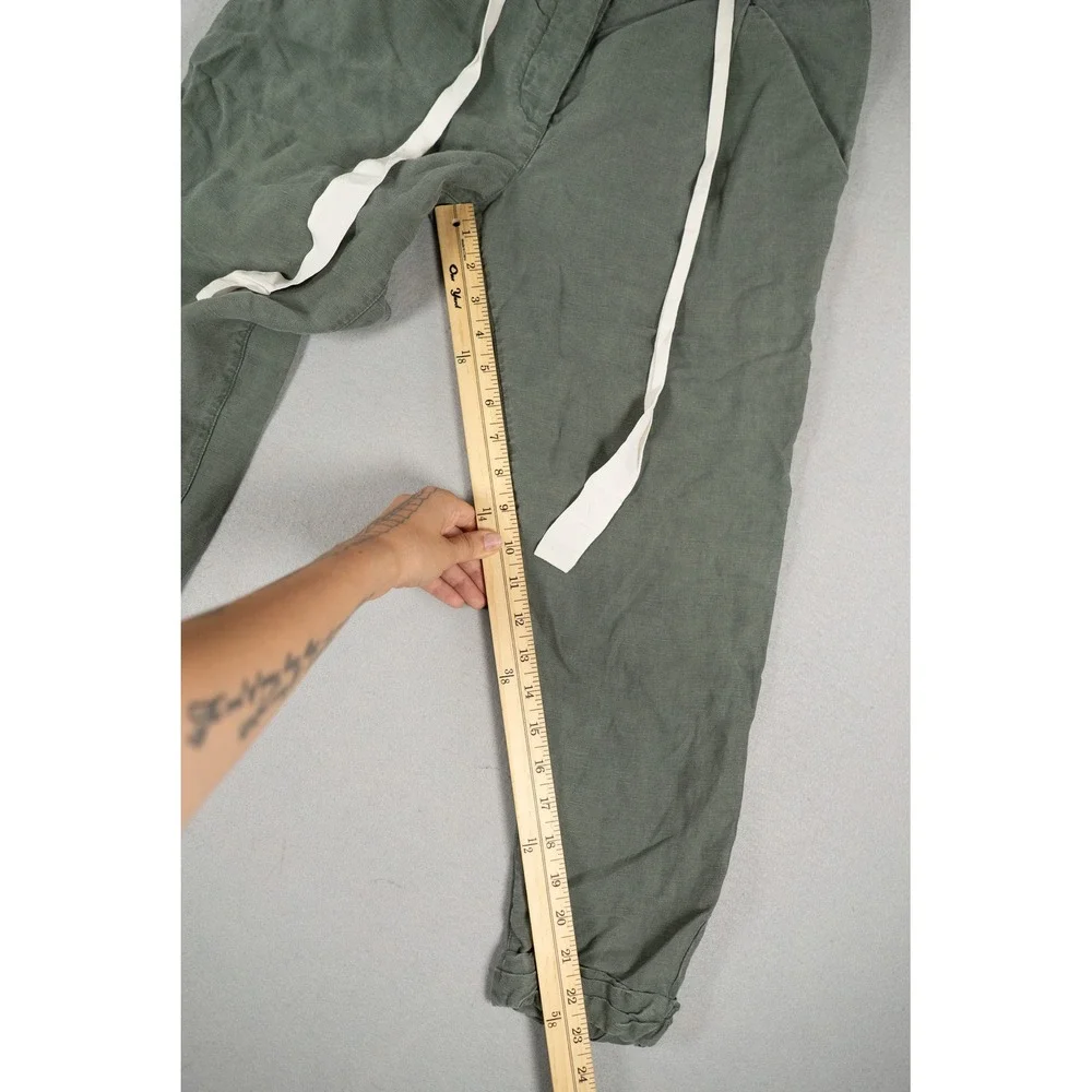 Aritzia Wilfred Allant Pant Linen Lyocell Green Drawstring Size 4